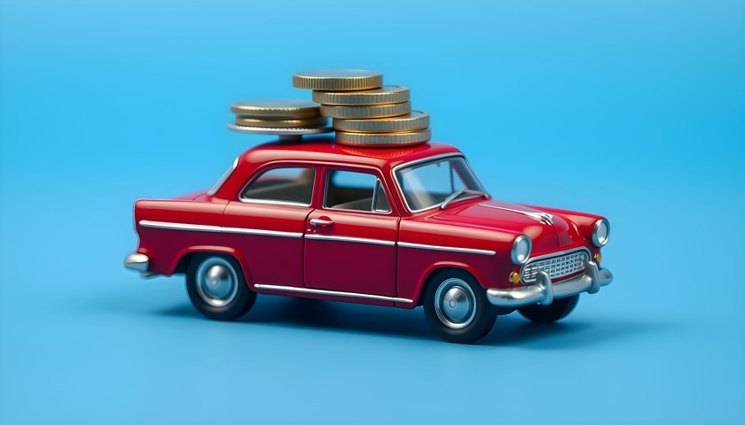 Car with money