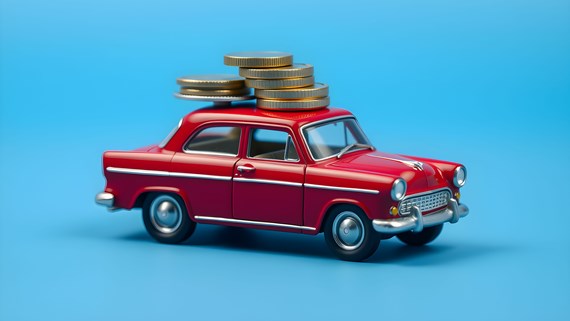 Car with money