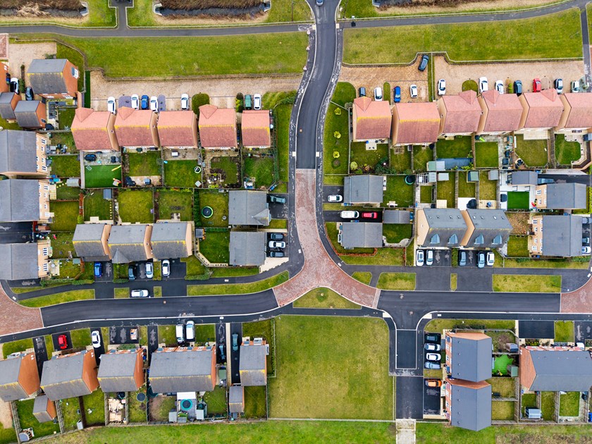housing aerial view