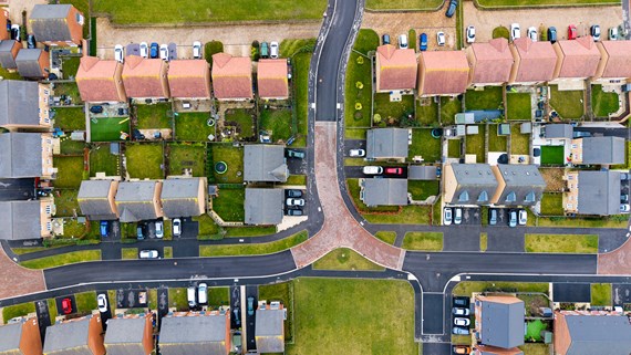 housing aerial view