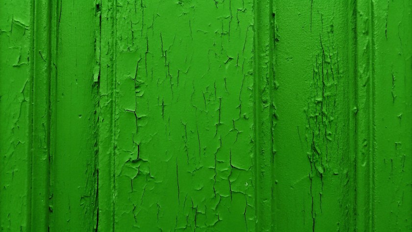 green paint chipping