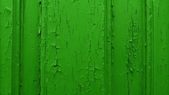 green paint chipping