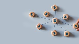 blue connected people