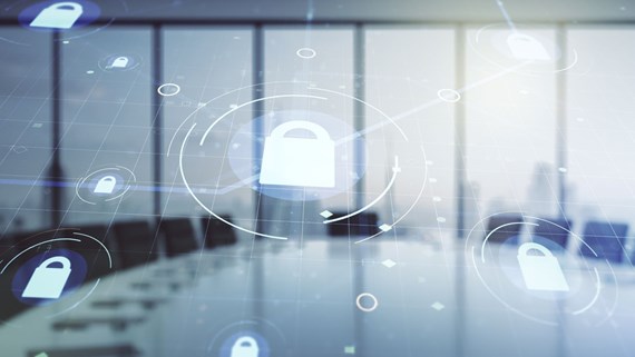 padlock on a board room