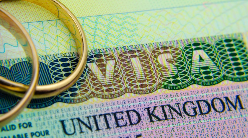 visa and wedding rings