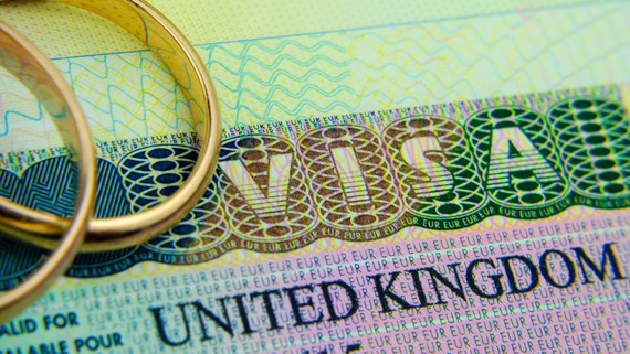 visa and wedding rings