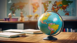 Globe on a desk