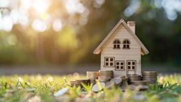 Country house with coins