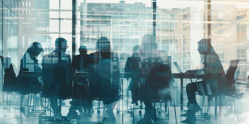 meeting room with people