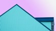 blue house purple abstract