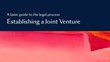 Establishing a Joint venture brochure cover