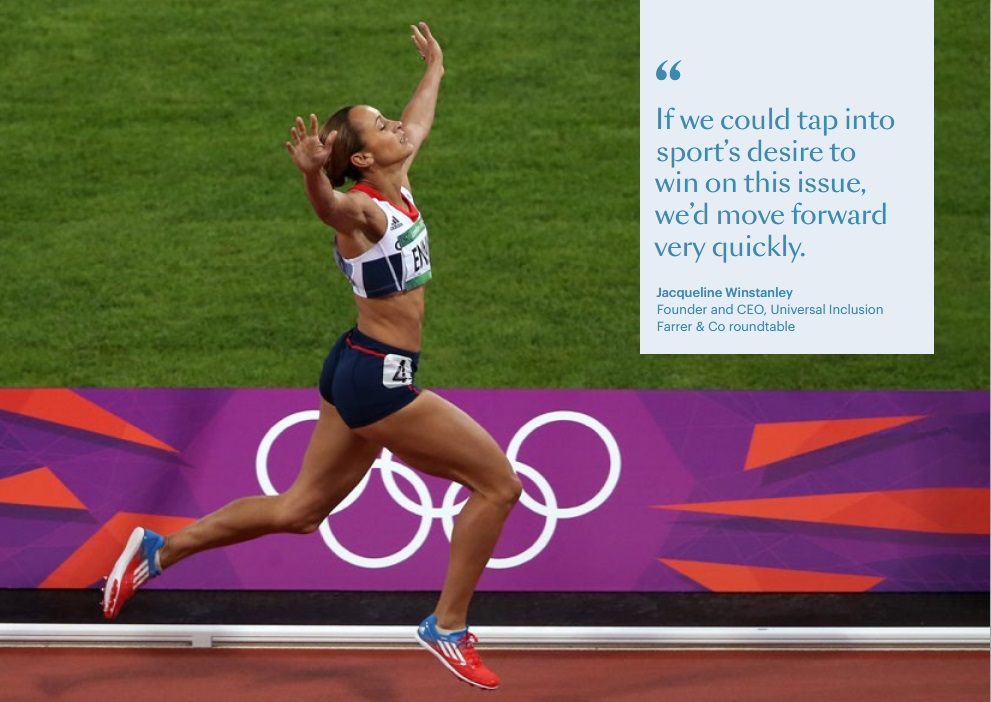 Jessica Ennis-Hill crosses the line during the Women’s Heptathlon 800m, winning gold for Team GB, London 2012 Olympics.