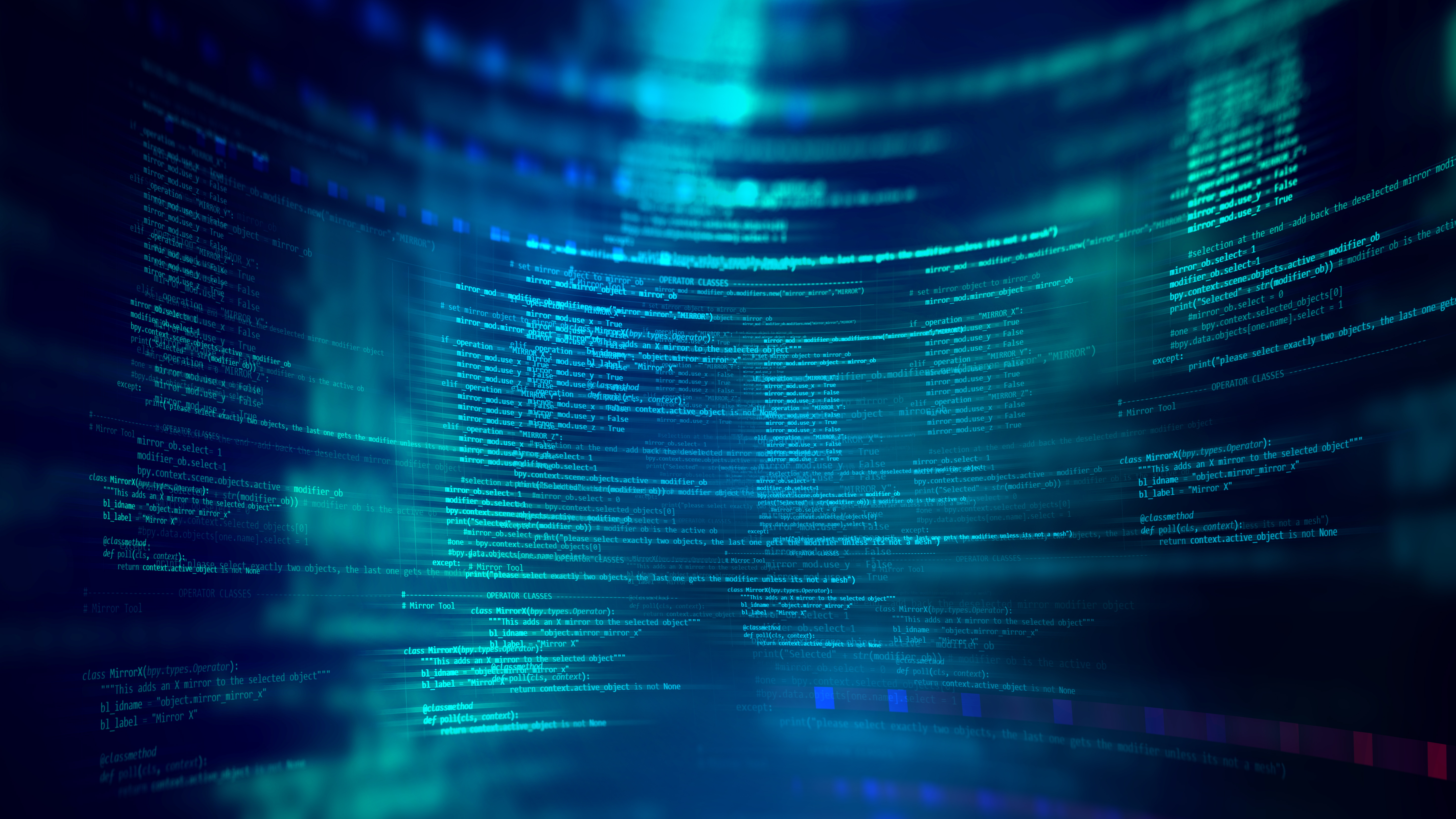 code on screen