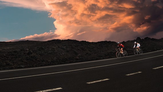 Cycling golden hour