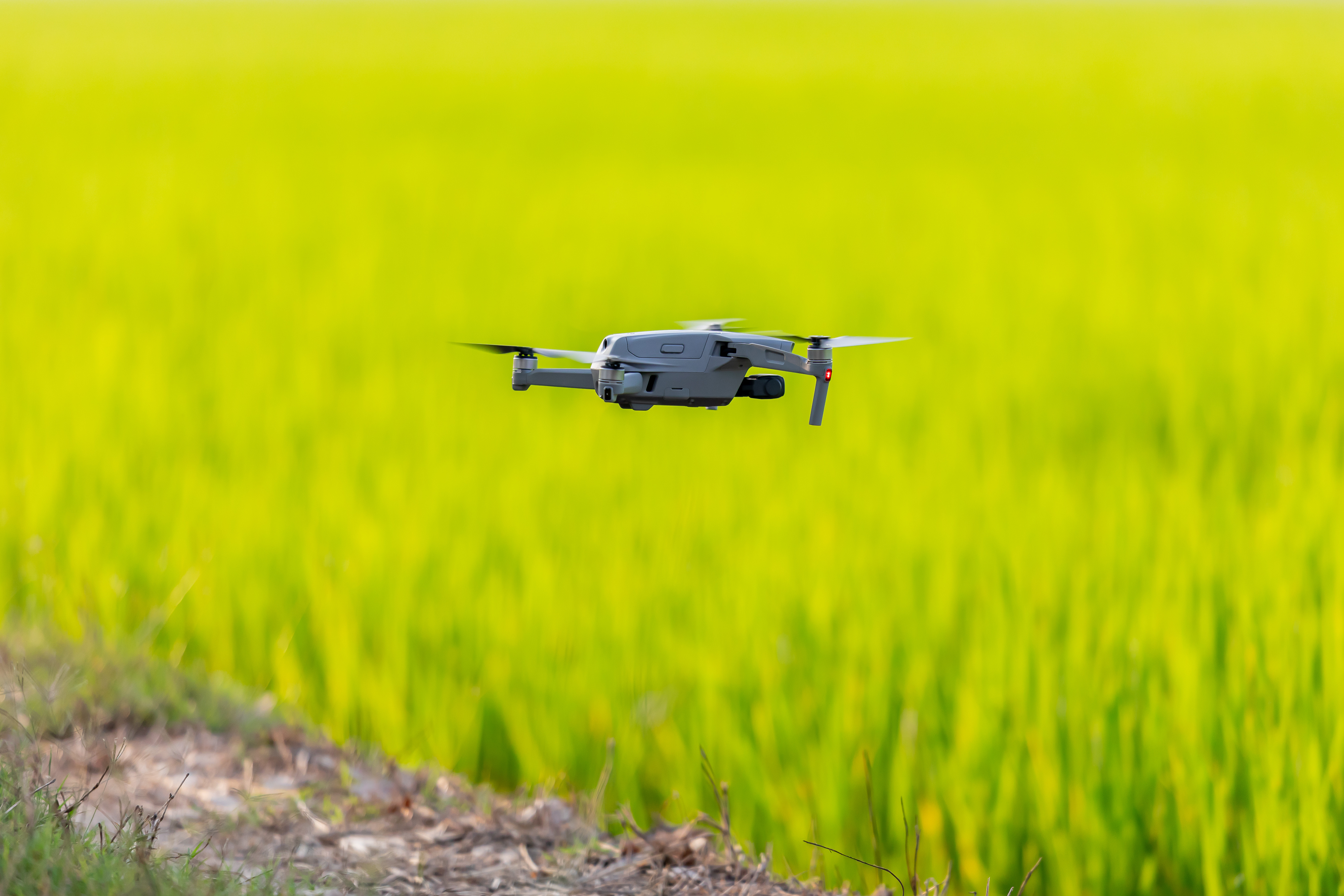 drone over field