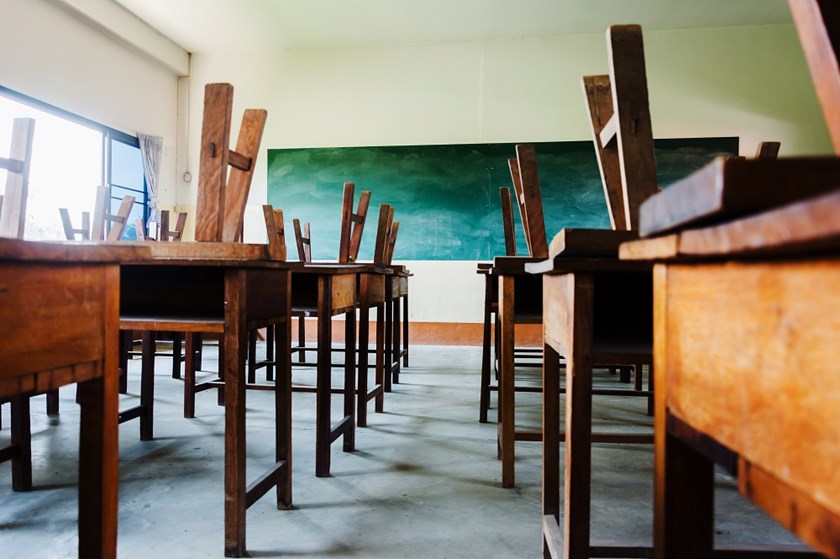 empty classroom