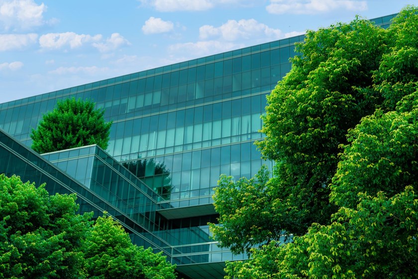 green office building