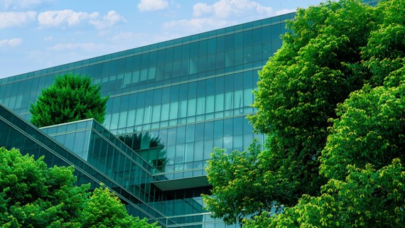green office building