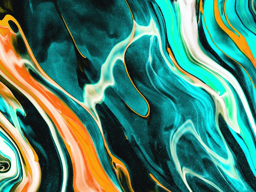 green orange marble abstract