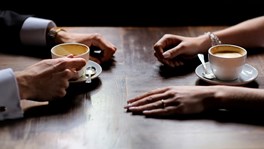 Hands and coffee