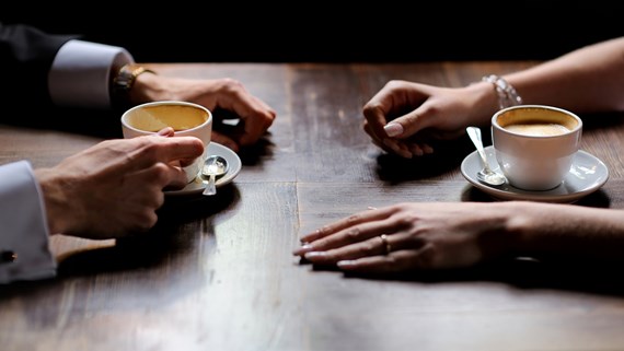 Hands and coffee