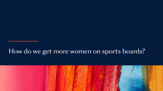 how do we get more women on sports boards