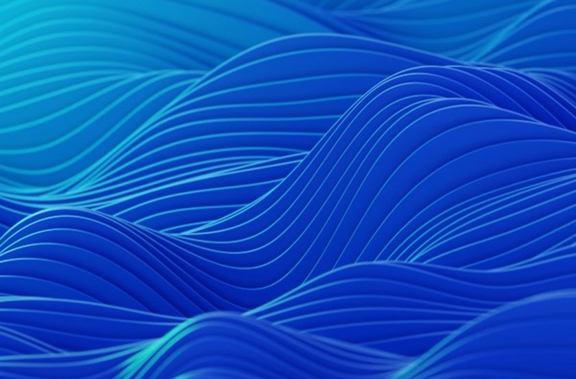 blue abstract wave