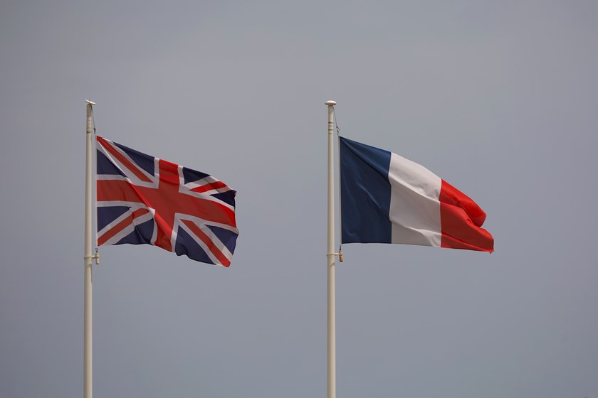 UK and France Flags