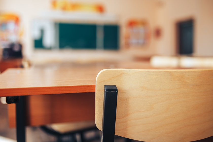 Empty school classroom