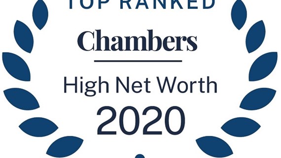 Chambers and Partners HNW - Top ranked 2020