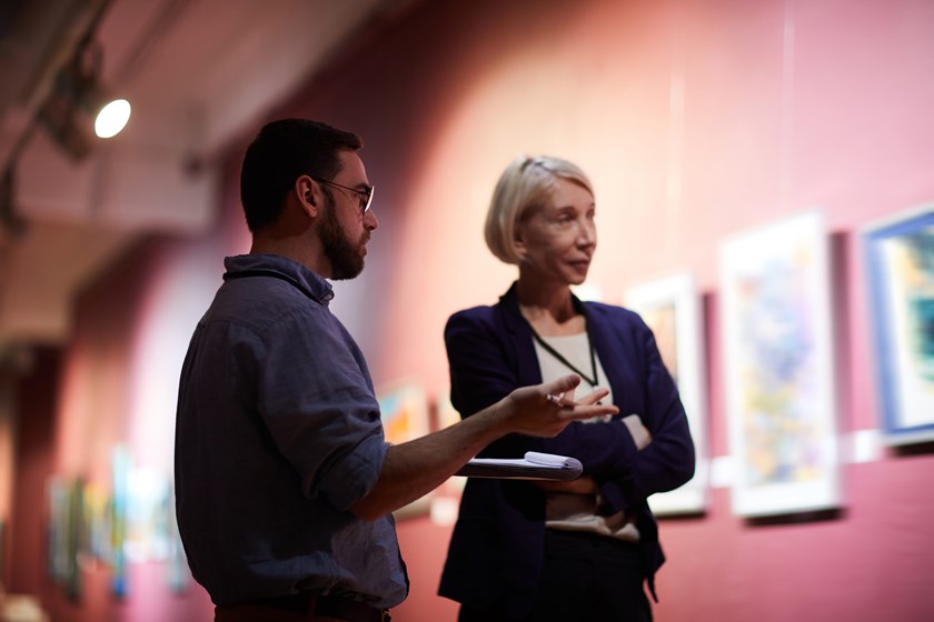 People in the art gallery