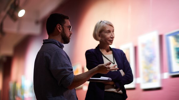 People in the art gallery