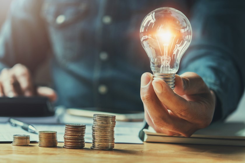 lightbulb and money