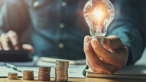 lightbulb and money
