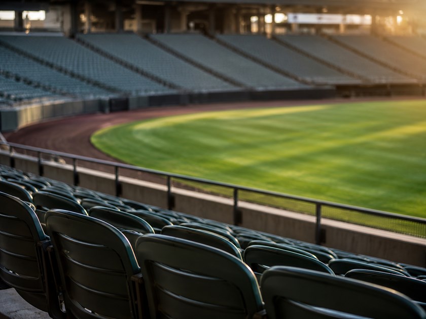 Empty stadium seats