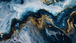 Abstract image of waves - blue and gold