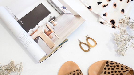 magazine flatlay