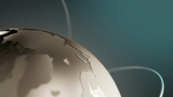 silver globe
