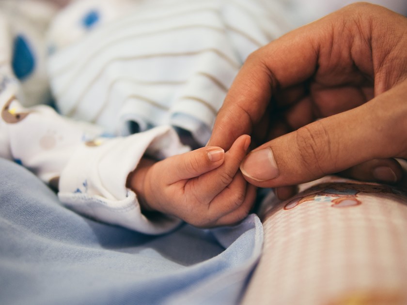 new born baby hands