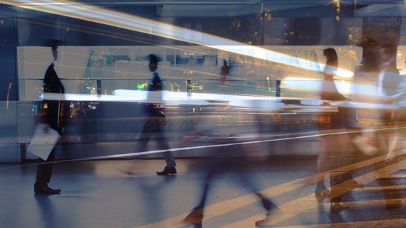 business people in the city