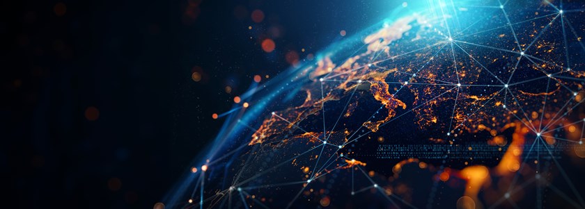 digital world map