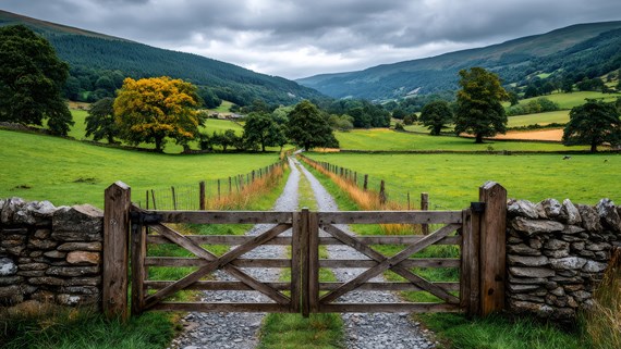 Wooden farm gate