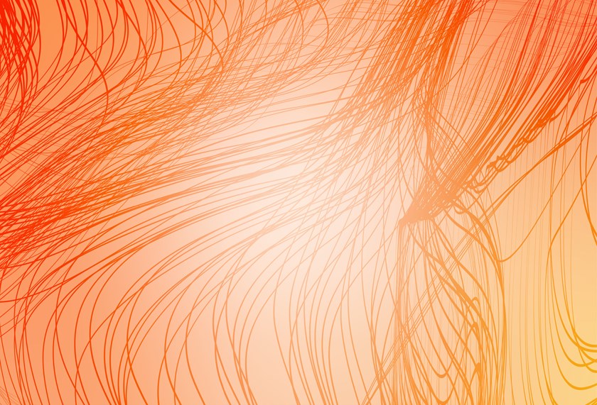 Orange image with oragne strings across