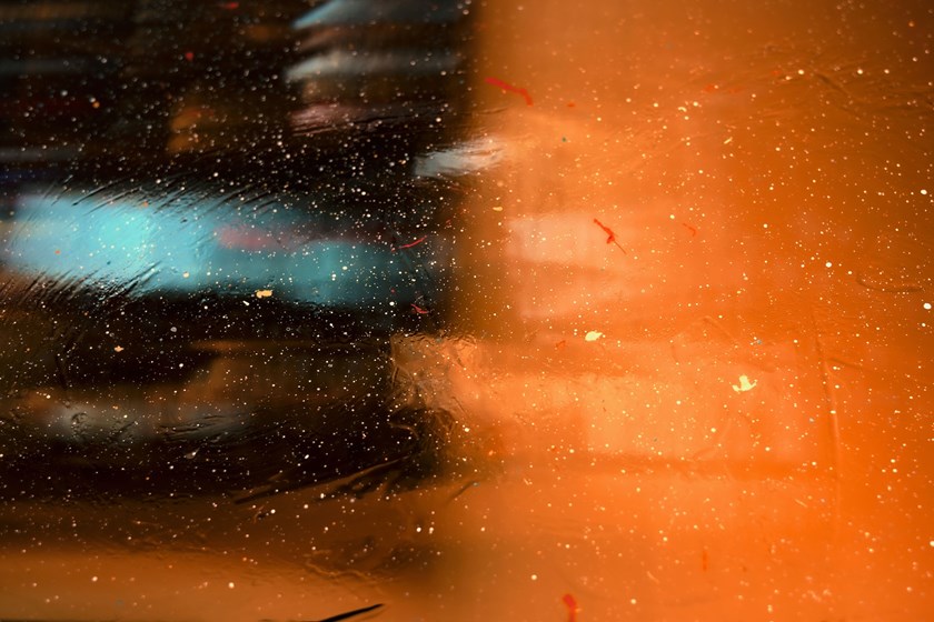 orange paint abstract