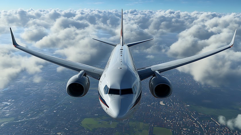 Plane in the air