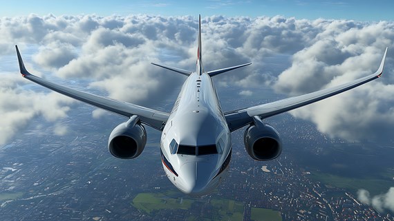 Plane in the air