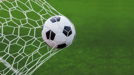 football in a net