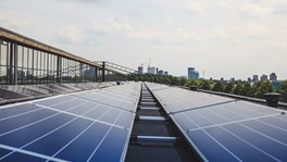 solar panel green building city