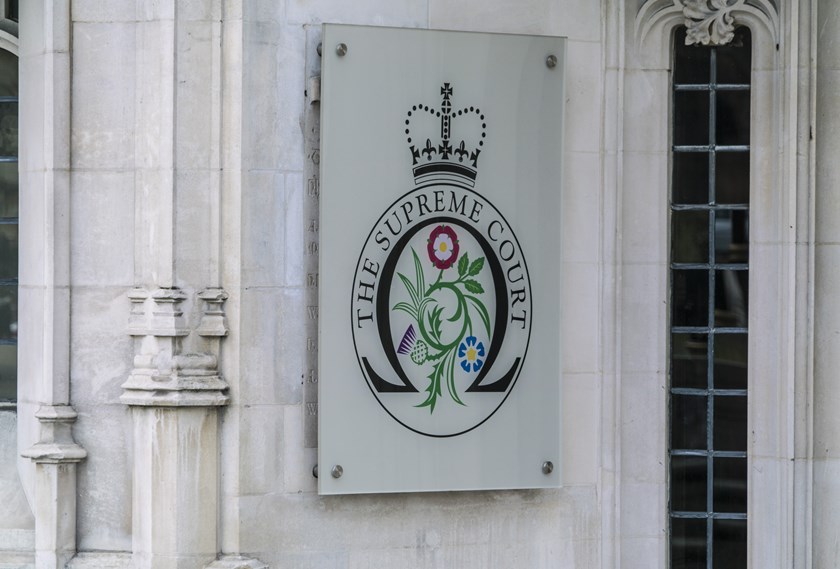 The Supreme Court sign