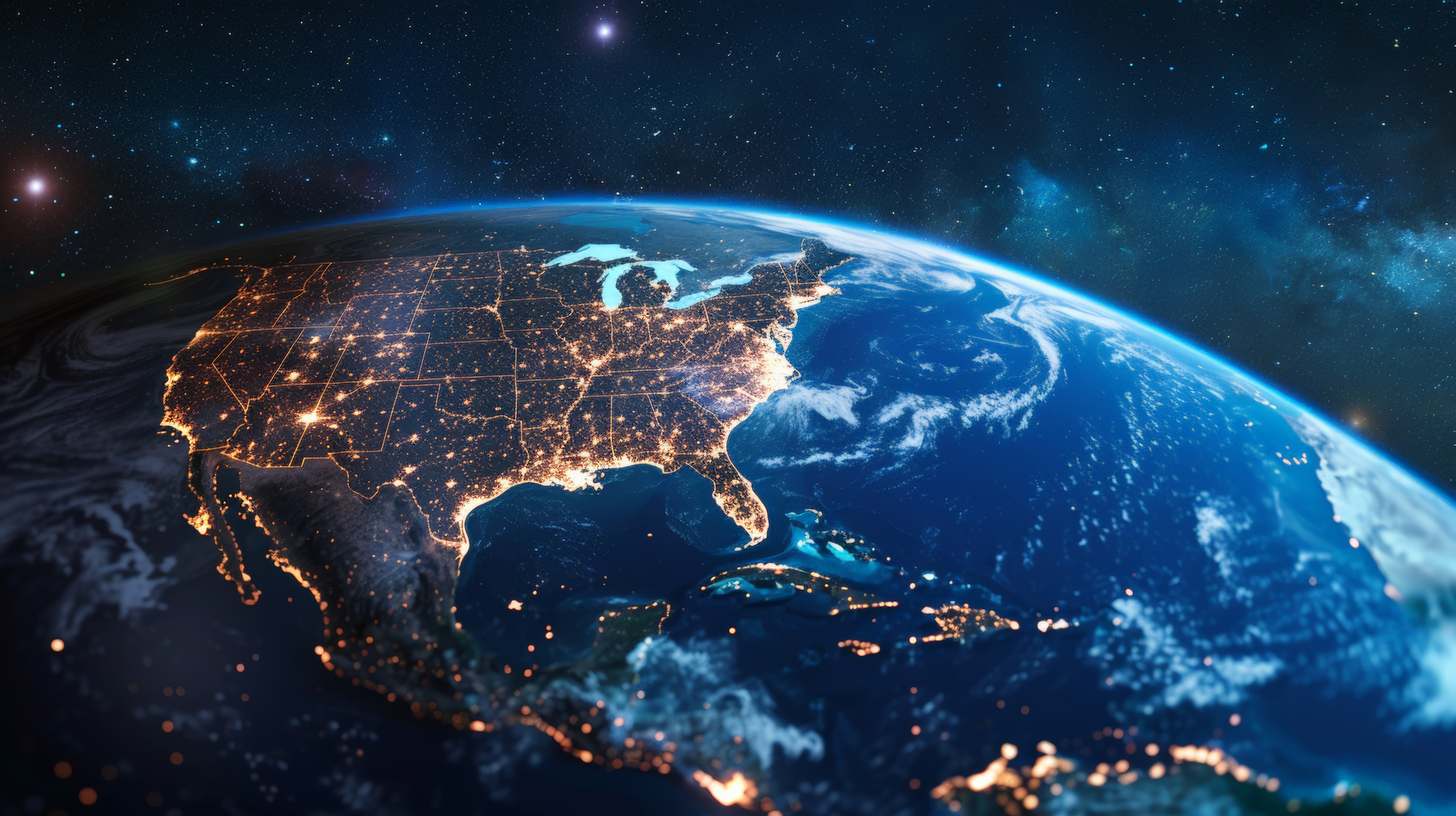 USA globe